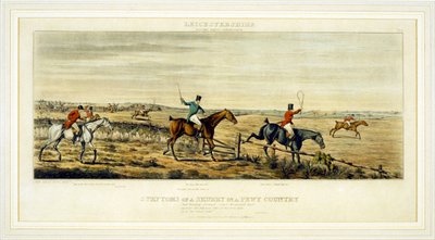 Sintomi di una corsa, Leicestershires, inciso da Henry Alken, 1825 da John Dean (after) Paul