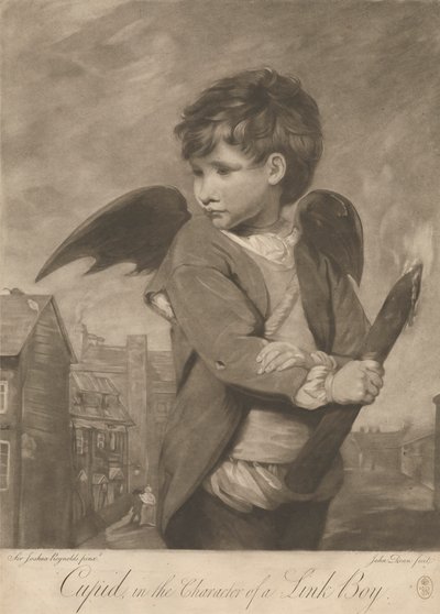 Cupido nel ruolo di un ragazzo con la lanterna da John Dean