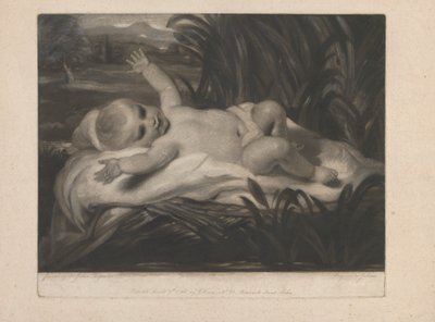 Mosè nel canneto [Bambino sdraiato] da John Dean