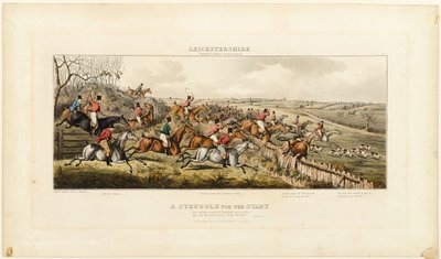 Una lotta per la partenza, tavola uno da The Leicestershire Hunt da John Dean Paul