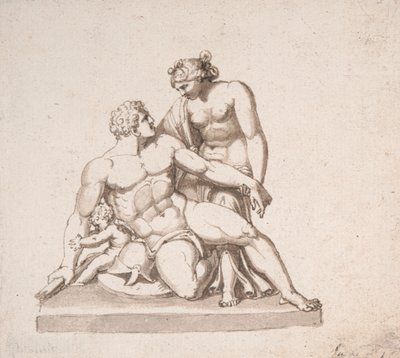 Studio di un gruppo scultoreo: Marte, Venere e Cupido da John Deare