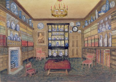 La sala del mattino, Bowden Hall, Upton St. Leonards, Gloucester da John Dearman Birchall