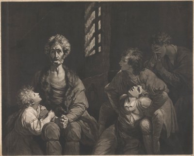 Conte Ugolino della Gherardesca e i suoi figli in prigione da John Dixon