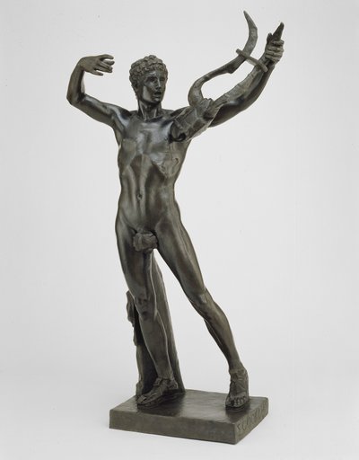 Il giovane Sofocle guida il coro della vittoria dopo la battaglia di Salamina, modellato 1885, fuso 1911 da John Donoghue
