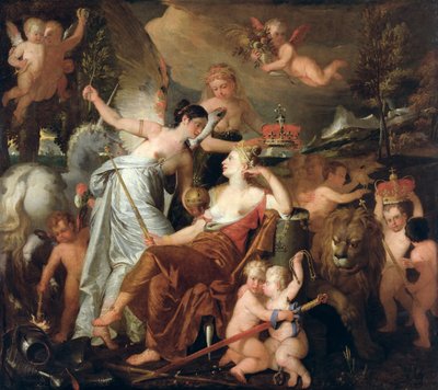 Una Principessa Tardiva che Personifica la Pace Incoronando la Gloria dell
