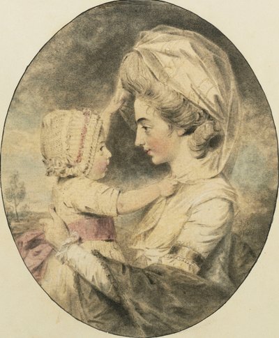 Ritratto della signora Hartop e del suo bambino, 1780 da John Dowman