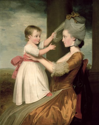 Ritratto di Elizabeth Mortlock e suo figlio John Mortlock il Giovane da John Downman