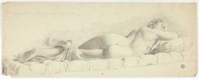 Antica statua di Ermafrodito dormiente da John Downman
