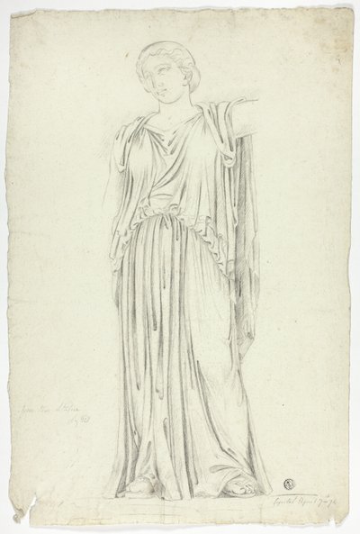 Statua Antica di Donna Drappeggiata in Piedi da John Downman