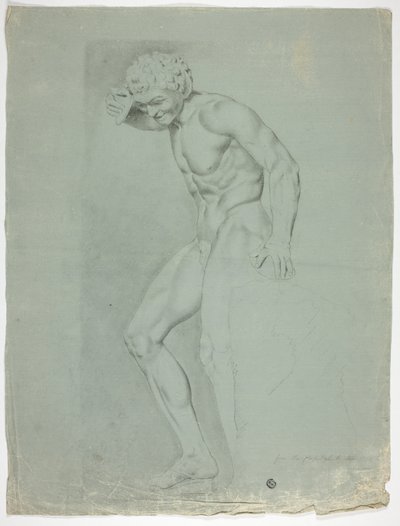 Statua antica di fauno in piedi con cembali da John Downman