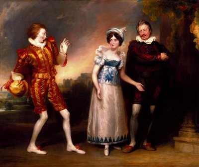 Master Page, Anne Page e Slender di John Downman, ARA da John Downman