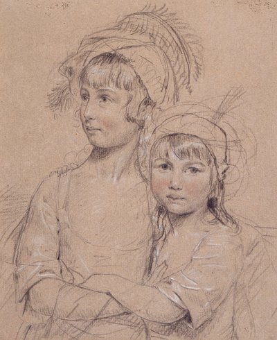 Le signorine Rigby, le due figlie del signor Rigby di Norwich (1747-1821) un celebre chirurgo, 1778 da John Downman