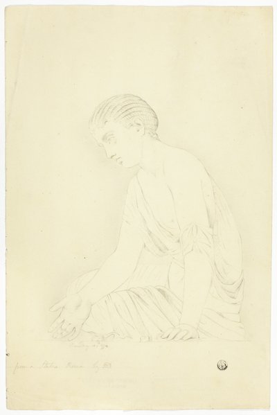 Statua di ragazza seduta da John Downman
