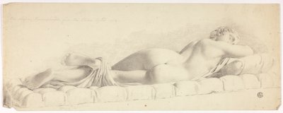 Antica statua di Ermafrodito dormiente da John Downman