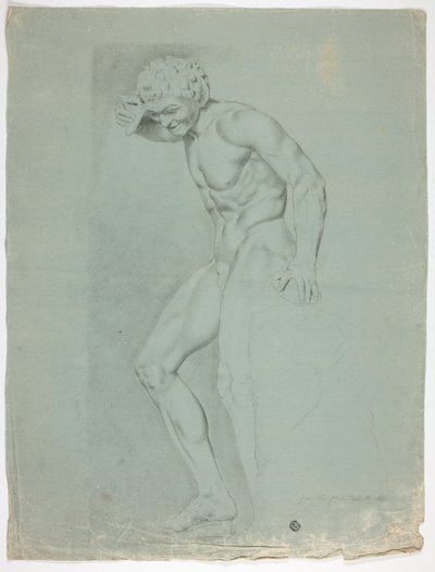 Statua antica di fauno in piedi con cembali da John Downman