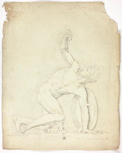 Guerriero ferito dalla statua a Roma da John Downman