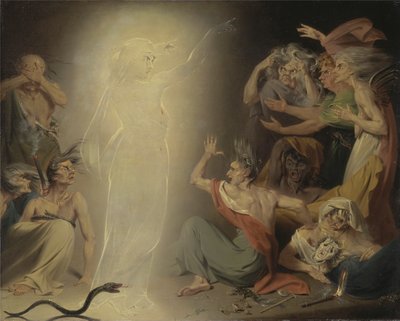 Il fantasma di Clitennestra che risveglia le Furie da John Downman