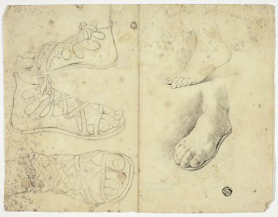 Due piedi nudi e tre piedi di sabbia da John Downman