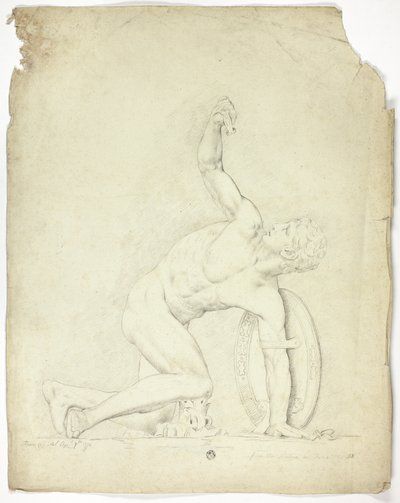 Guerriero ferito dalla statua a Roma da John Downman