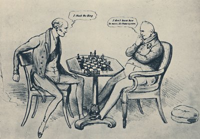 Una partita a scacchi: Lord Grey gioca con Guglielmo IV, 1948 da John Doyle