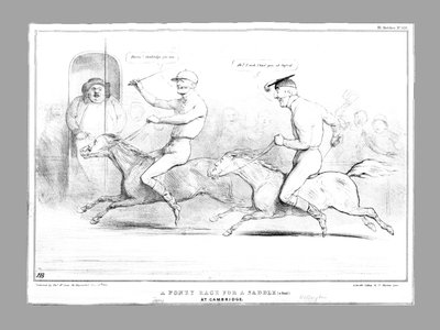 Gara di pony per una sella a Cambridge, 1834 da John Doyle