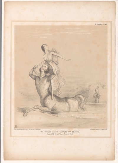 Caricatura di Lord Bentinck come il centauro Nesso da John Doyle
