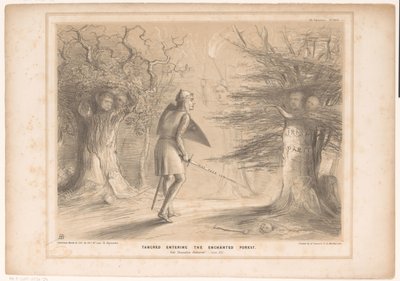 Caricatura con Lord Russell come Tancredi da John Doyle