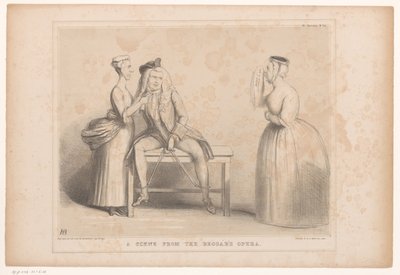 Caricatura con scena da The Beggar