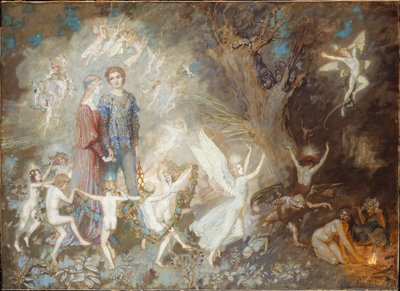 Yorinda e Yoringel nel bosco della strega, 1910 da John Duncan