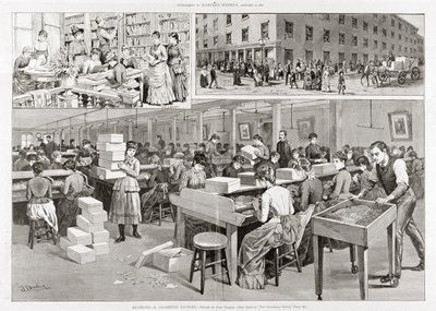 Scene di produzione di sigarette, 1887 da John Durkin