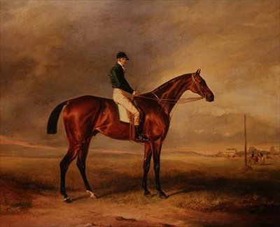 Priam, un cavallo da corsa baio montato da Sam Day da John E. Ferneley