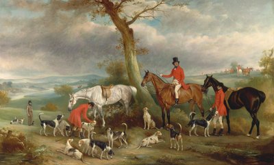 Thomas Wilkinson, M.F.H., con i Foxhound di Hurworth da John E. Ferneley
