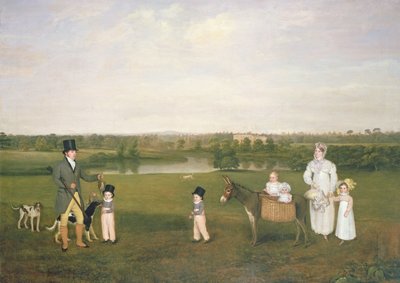 William Hetton Cooke con sua moglie e i figli a Worleston Rookery, Chester da John E. Ferneley
