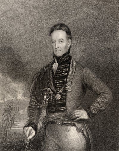 Sir Charles Shipley, Governatore di Grenada, inciso da H. Cook, da 