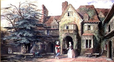 Esterno di Stoke House, con Figure da John Edmund Buckley