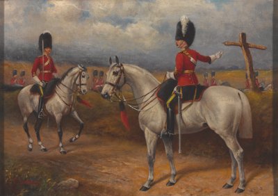 Due ufficiali a cavallo del 2° Dragoni (Royal Scots Greys) da John Edward Chapman Mathews