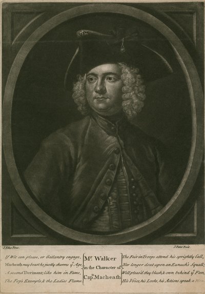 Mr Walker nel ruolo del Capitano Macheath da John Ellys