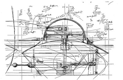 Schizzo di John Ericsson per la sua nave con torretta girevole Monitor, 1890 da John Ericsson