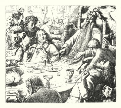 Il Sogno di un Giorno (incisione) da John Everett (after) Millais