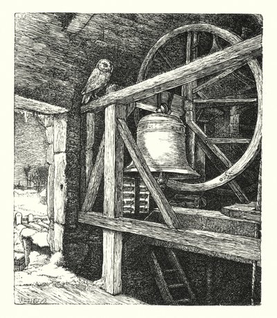 La Morte del Vecchio Anno (incisione) da John Everett (after) Millais