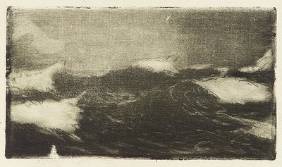 Paesaggio marino - onde grigio-nere 1, XX secolo da John Everett