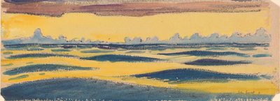 Marina, blu scuro e giallo e nuvola marrone, fine XIX secolo - metà XX secolo da John Everett
