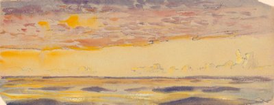 Marina, mare giallo e nuvole viola, fine XIX secolo - metà XX secolo da John Everett