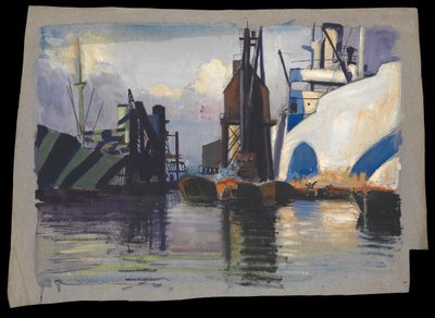 Vista di un porto da John Everett