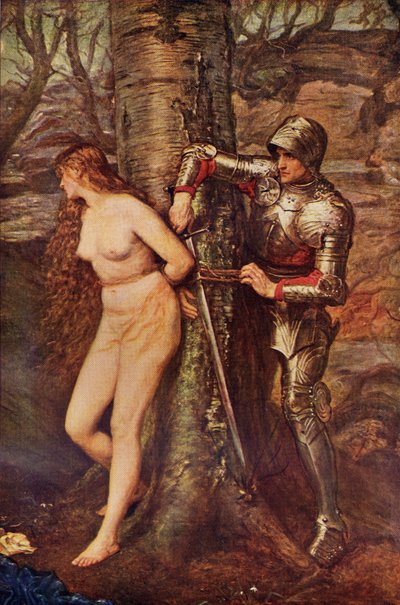 Un cavaliere errante - Figura della letteratura di romanzi cavallereschi, illustrazione da 