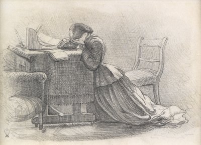 Una moglie - Illustrazione di una poesia da John Everett Millais