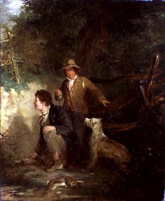 Ragazzi che cacciano conigli da John Everett Millais