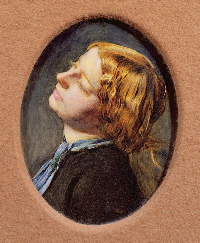 Testa di Mariana, studio per Mariana nella Grange con fossato da John Everett Millais