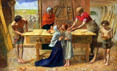 Gesù nella casa dei suoi genitori (La bottega del falegname) da John Everett Millais