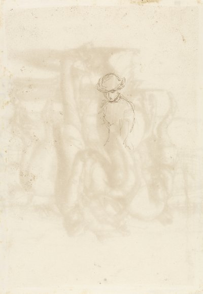 Rifiutato, Verso: Schizzo di una donna, 1853 da John Everett Millais